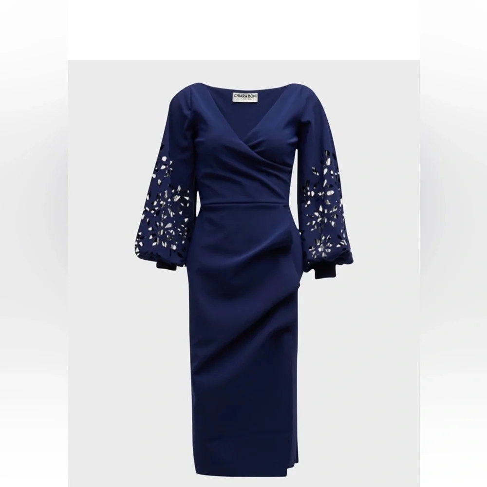 Chiara Boni La Petite Robe Gallilia Cutout ruffle sheath midi dress - Picture 3 of 7